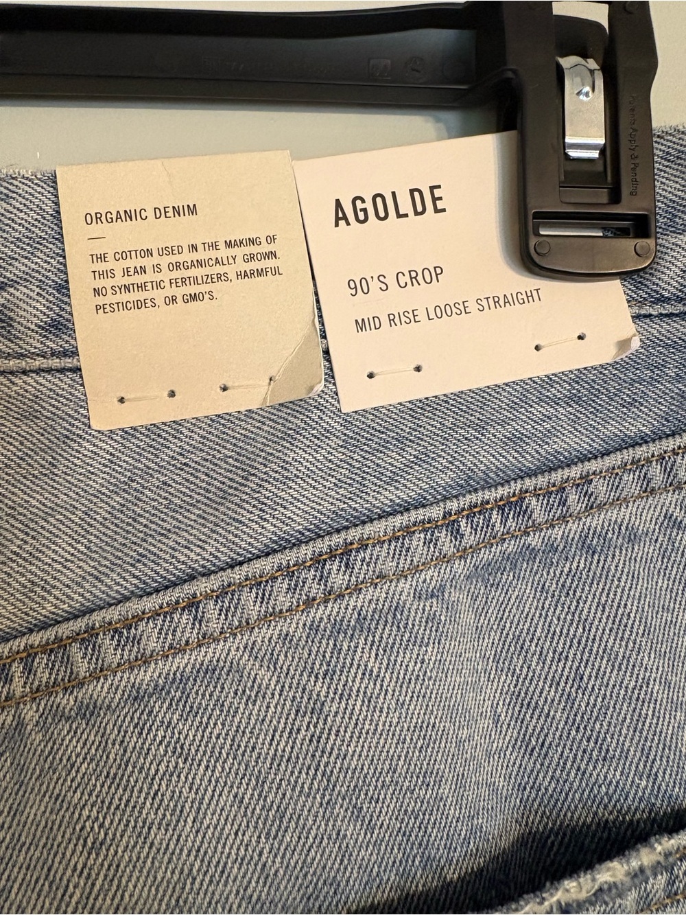 NEW Agolde Size 30 Nerve 90s Crop Mid Rise Loose Straight Jeans Button Fly - Picture 4 of 7